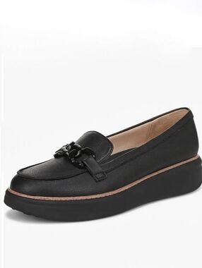 New Women's Black Chelsea Bit Loafer Chain Accent w/ Gel Insert Dress Shoes